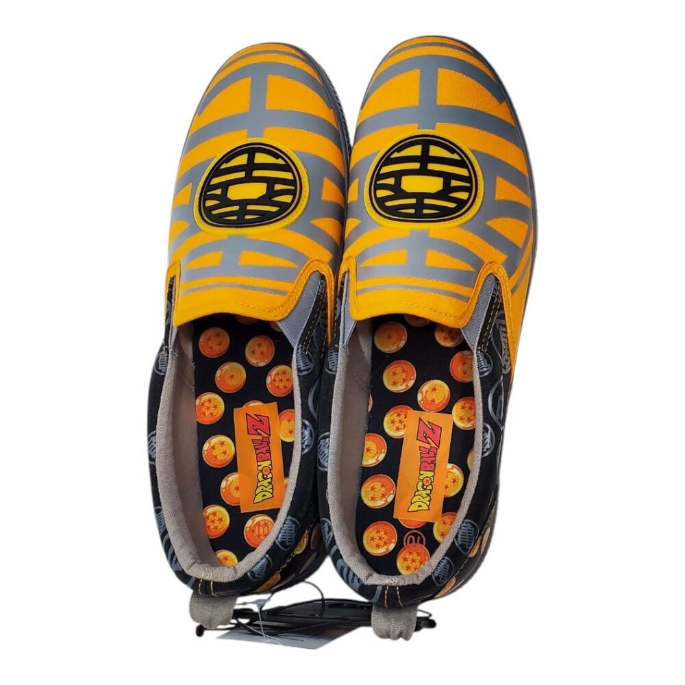DRAGONBALLZ Mens Slip On Sneakers Shoes by GroundUp Orange Gray Black